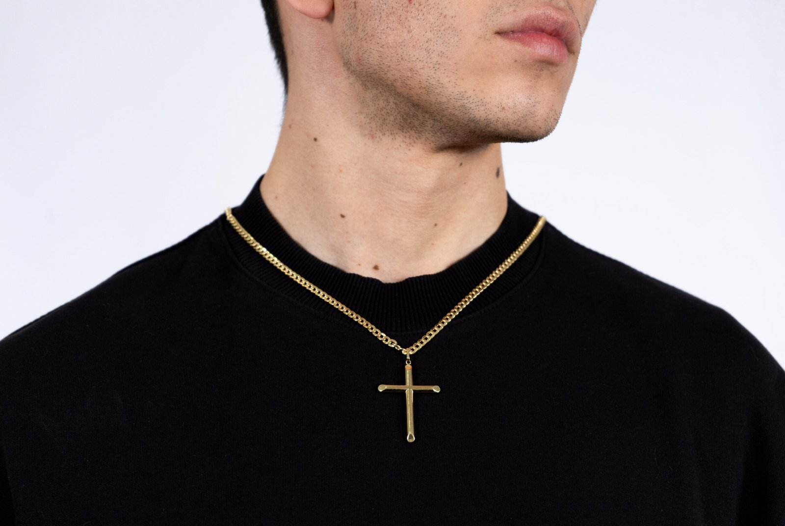 Dije de cruz liso - Image 3